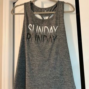 Women’s grey Champion athletic top